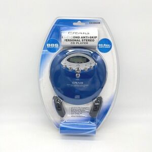Craig CD2865B Personal Stereo CD Player 60-Sec Anti-Skip Blue Vintage 2006 NOS